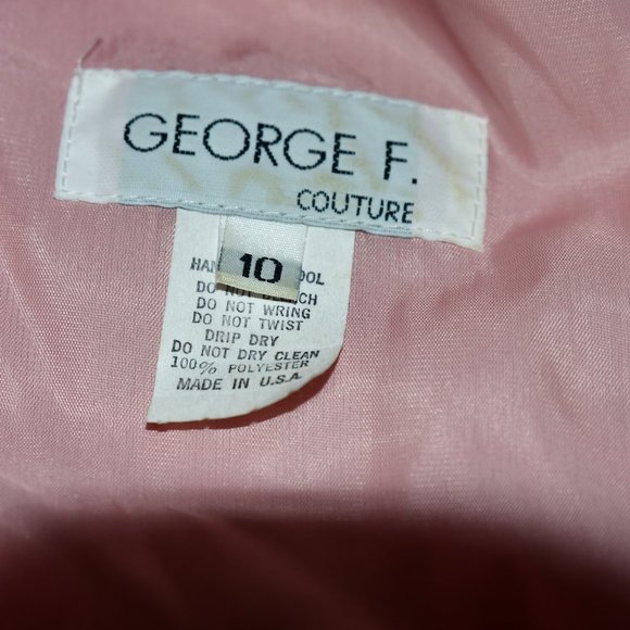 COPY - Vintage George F. Couture Pleated Evening Dress - Picture 3 of 3